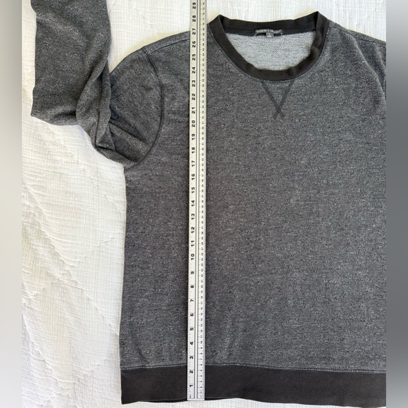 Threads 4 Thought Eco Crewneck Sweatshirt L Gray Black Trim Organic Cotton Blend - Picture 9 of 10